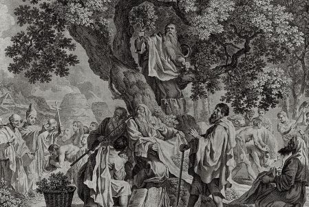 V0036085 "The druids; or the conversion of the Britons to Christianit
Credit: Wellcome Library, London. Wellcome Images
images@wellcome.ac.uk
http://wellcomeimages.org
"The druids; or the conversion of the Britons to Christianity". Engraving by S.F. Ravenet, 1752, after F. Hayman.
1752 By: Francis HaymanPublished:  - 

Copyrighted work available under Creative Commons Attribution only licence CC BY 4.0 http://creativecommons.org/licenses/by/4.0/