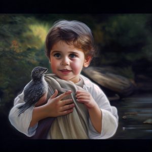 childhood Jesus bird